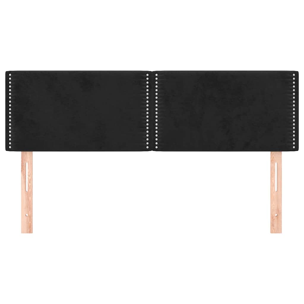 Vidaxl hoofdborden 2 st 72x5x78 88 cm fluweel zwart