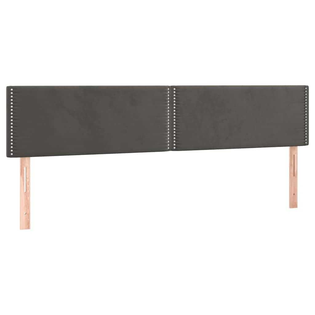 Vidaxl hoofdborden 2 st 90x5x78 88 cm fluweel donkergrijs