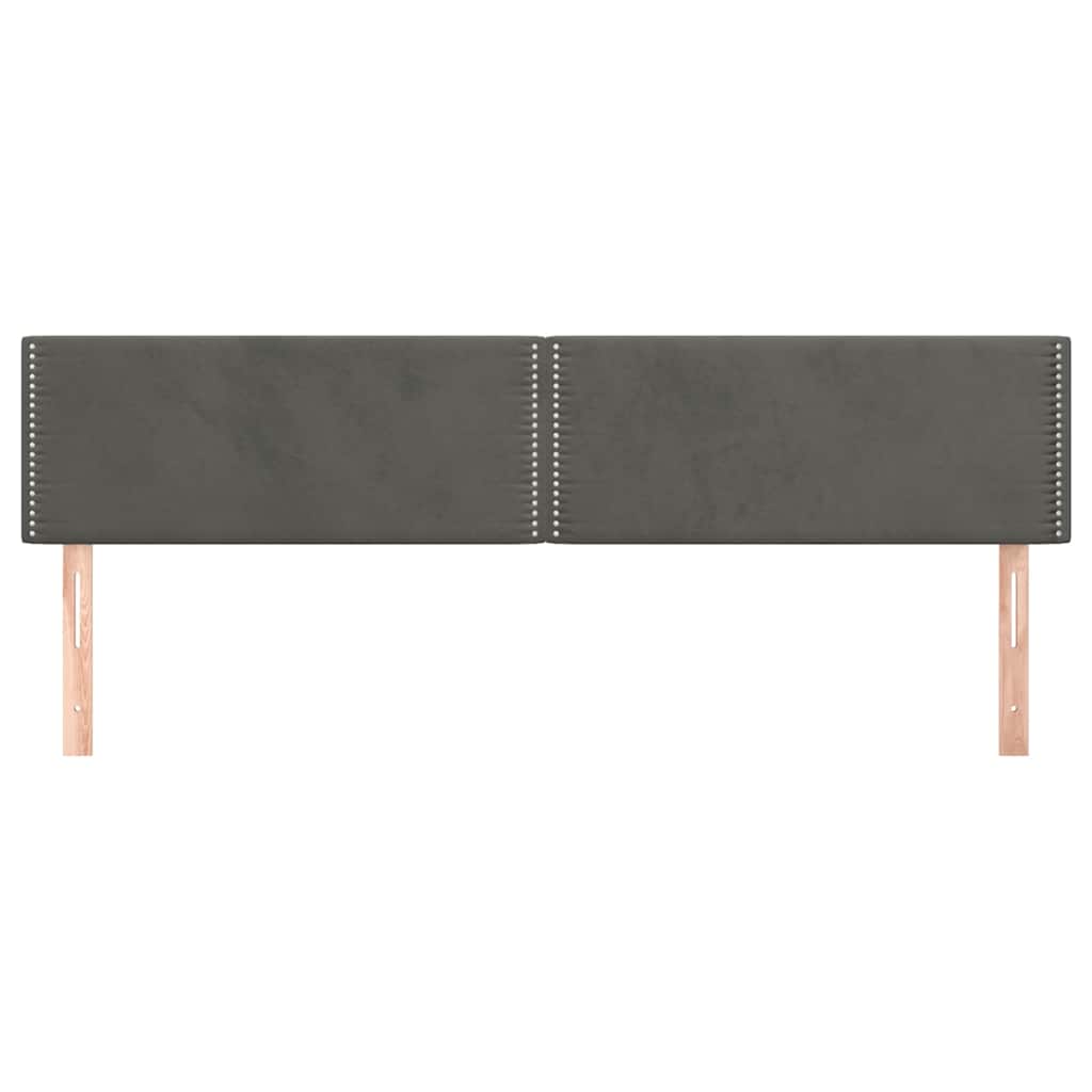 Vidaxl hoofdborden 2 st 90x5x78 88 cm fluweel donkergrijs