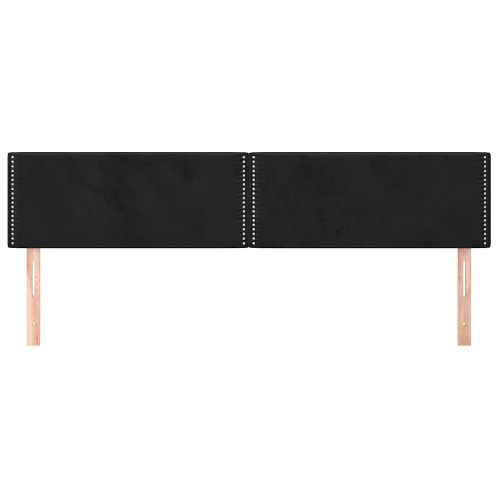 Vidaxl hoofdborden 2 st 90x5x78 88 cm fluweel zwart