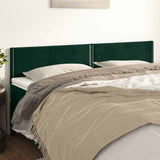 Vidaxl hoofdborden 2 st 90x5x78 88 cm fluweel donkergroen