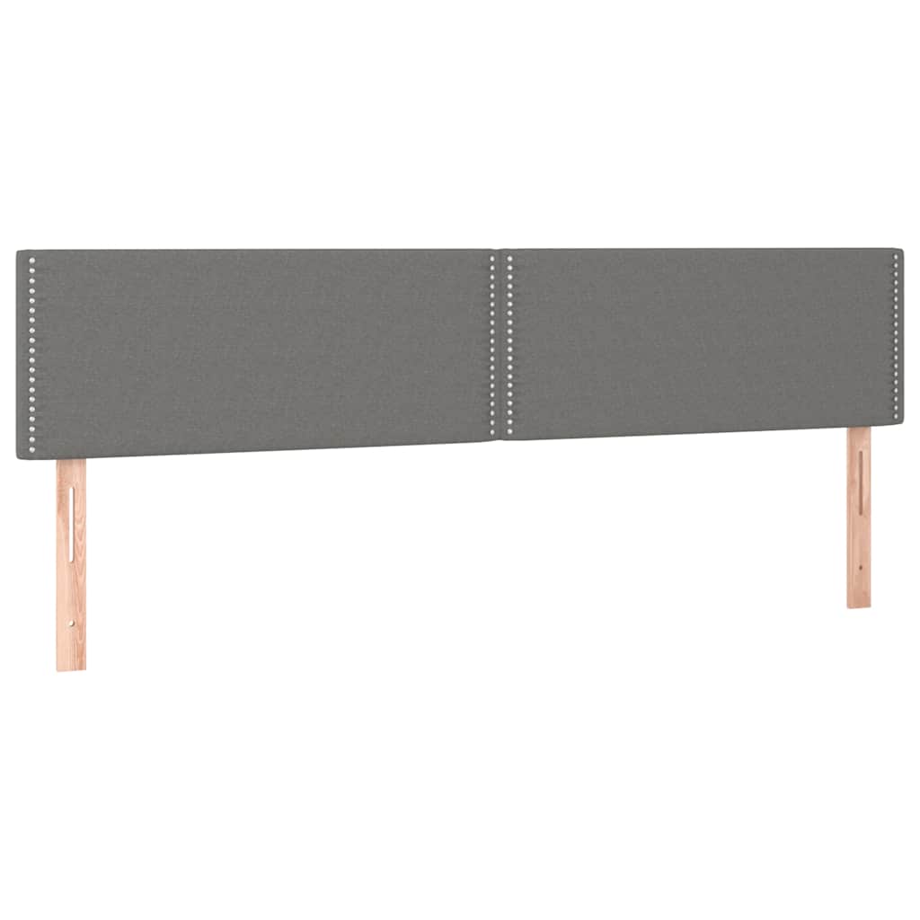 Vidaxl hoofdborden 2 st 100x5x78 88 cm stof donkergrijs
