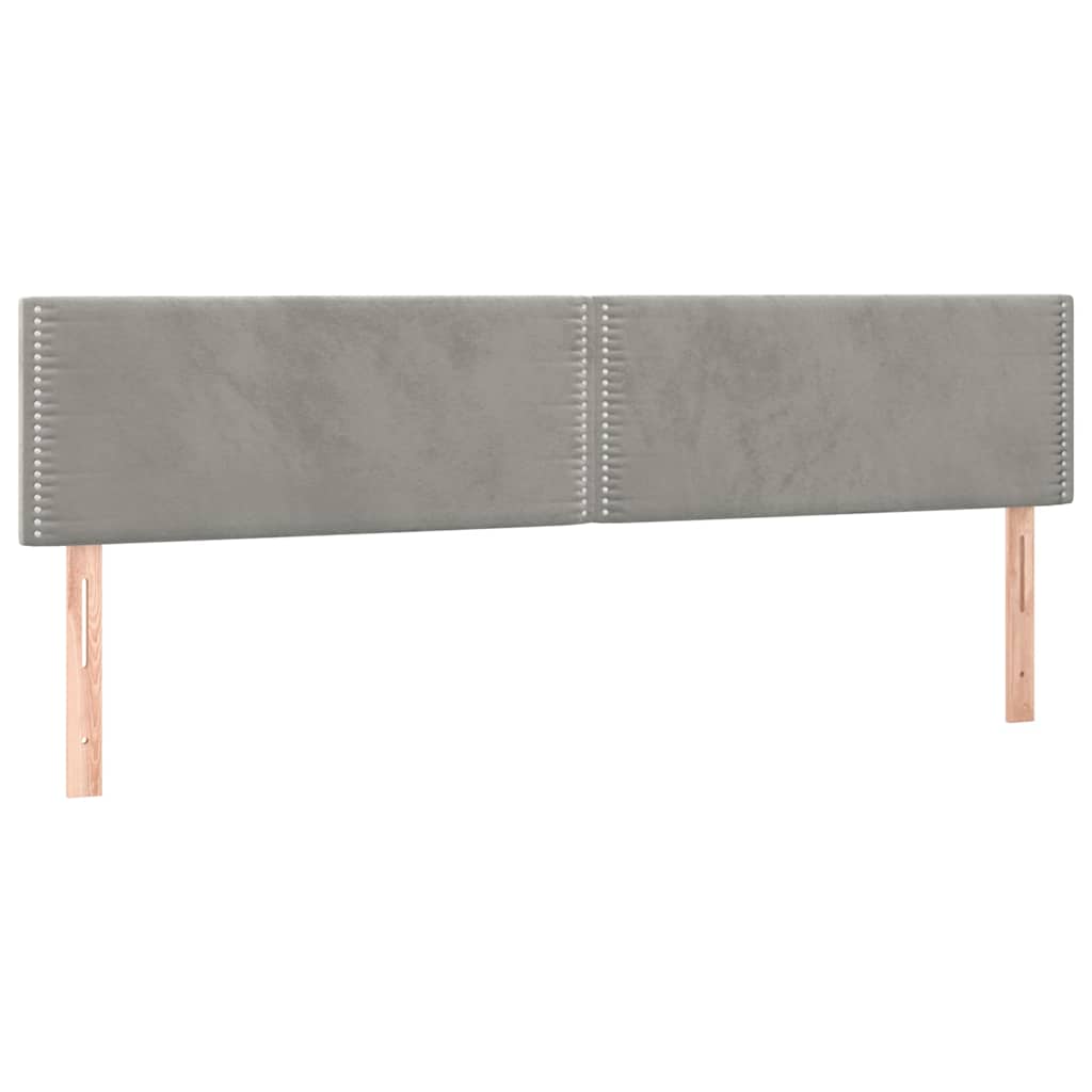 Vidaxl hoofdborden 2 st 100 x 5 x 78 88 cm fluweel lichtgrijs
