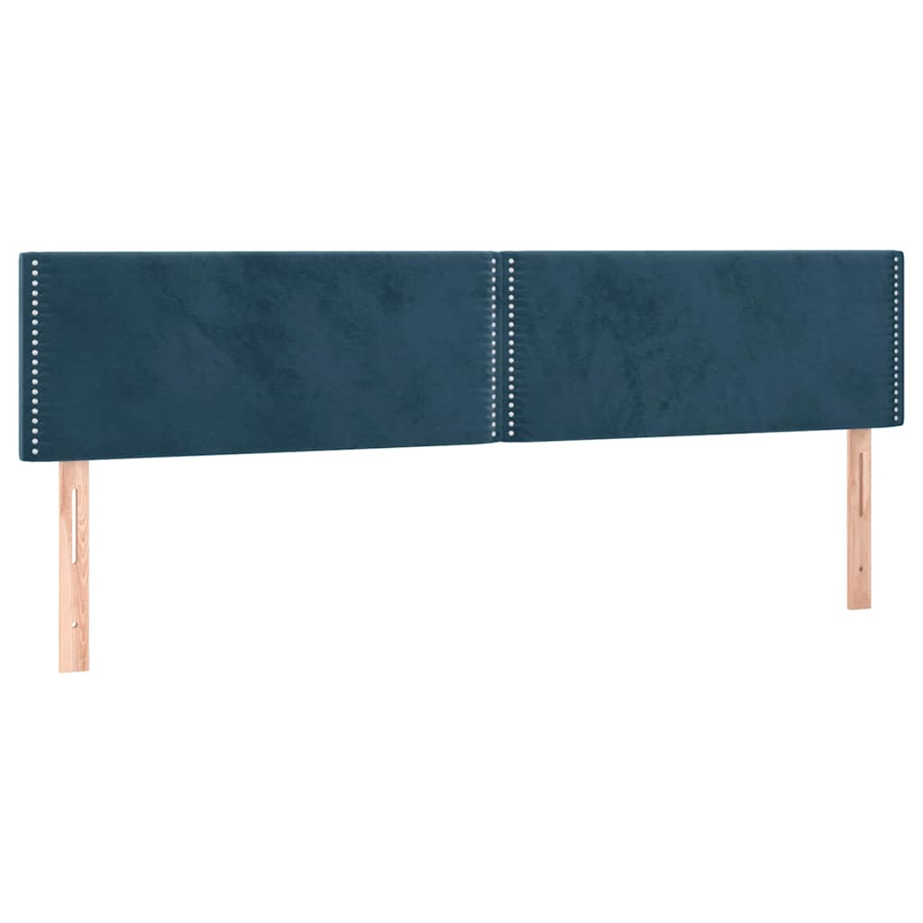 Vidaxl hoofdborden 2 st 100x5x78 88 cm fluweel donkerblauw
