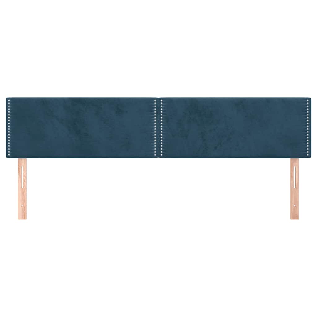 Vidaxl hoofdborden 2 st 100x5x78 88 cm fluweel donkerblauw