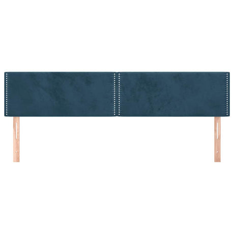 Vidaxl hoofdborden 200x5x78 88 cm fluweel donkerblauw