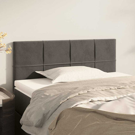 Vidaxl hoofdbord 90x5x78 88 cm fluweel donkergrijs