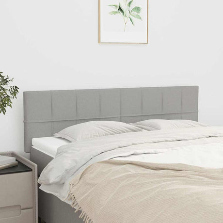 Vidaxl hoofdborden 144x5x78 88 cm stof lichtgrijs