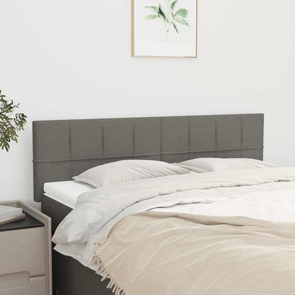 Vidaxl hoofdborden 2 st 72x5x78 88 cm stof donkergrijs