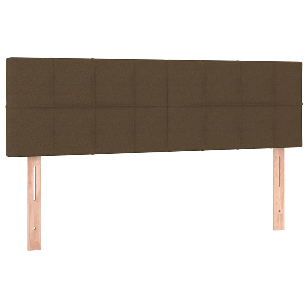 Vidaxl hoofdborden 2 st 72x5x78 88 cm stof donkerbruin