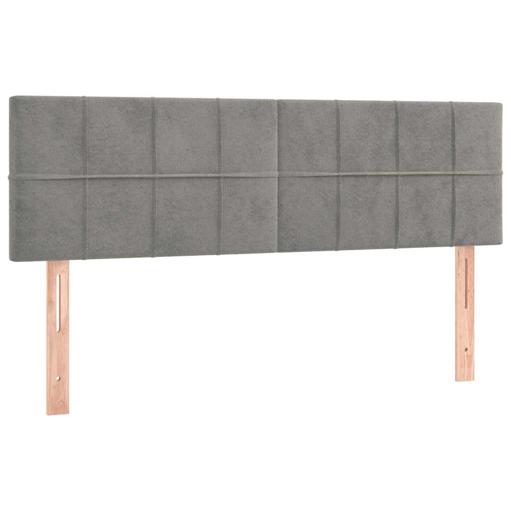 Vidaxl hoofdborden 2 st 72x5x78 88 cm fluweel lichtgrijs