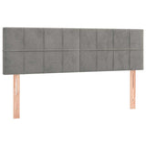 Vidaxl hoofdborden 2 st 72x5x78 88 cm fluweel lichtgrijs
