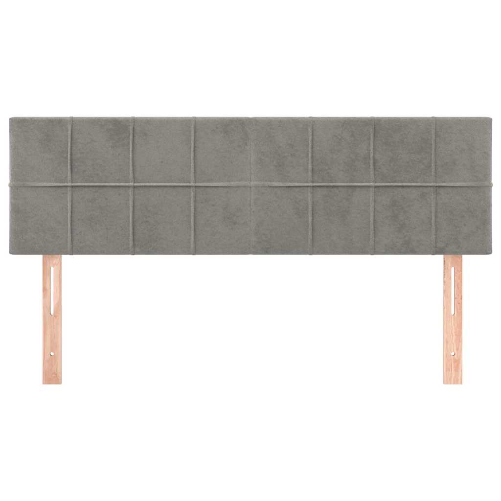 Vidaxl hoofdborden 2 st 72x5x78 88 cm fluweel lichtgrijs