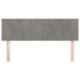 Vidaxl hoofdborden 2 st 72x5x78 88 cm fluweel lichtgrijs