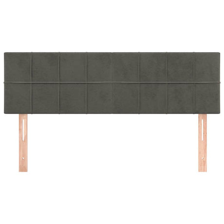 Vidaxl hoofdborden 144x5x78 88 cm fluweel donkergrijs