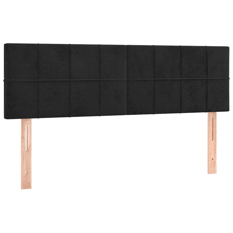 Vidaxl hoofdborden 144x5x78 88 cm fluweel zwart