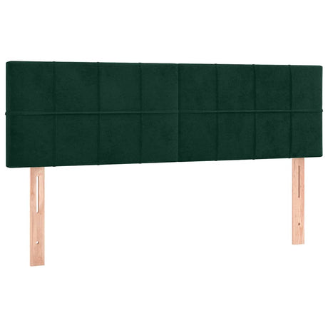 Vidaxl hoofdborden 144x5x78 88 cm fluweel donkergroen