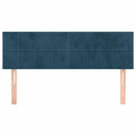 Vidaxl hoofdborden 144x5x78 88 cm fluweel donkerblauw