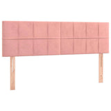 Vidaxl hoofdborden 2 st 72x5x78 88 cm fluweel roze