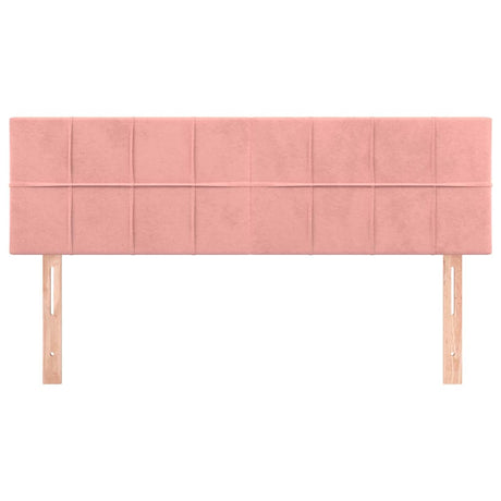 Vidaxl hoofdborden 144x5x78 88 cm fluweel roze