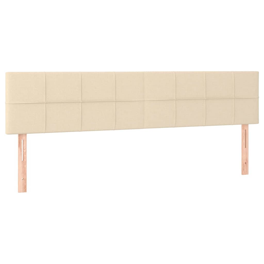 Vidaxl hoofdborden 2 st 80x5x78 88 cm stof crèmekleurig