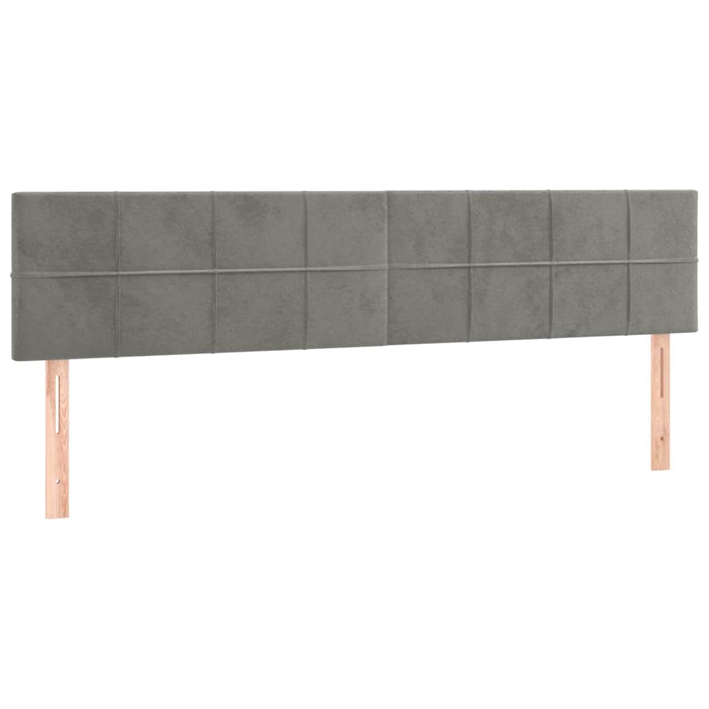 Vidaxl hoofdborden 2 st 80x5x78 88 cm fluweel lichtgrijs