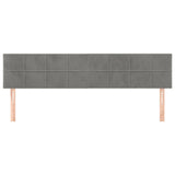 Vidaxl hoofdborden 2 st 80x5x78 88 cm fluweel lichtgrijs