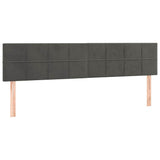Vidaxl hoofdborden 2 st 80x5x78 88 cm fluweel donkergrijs