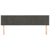 Vidaxl hoofdborden 2 st 80x5x78 88 cm fluweel donkergrijs