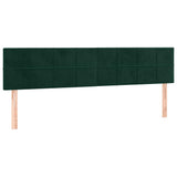 Vidaxl hoofdborden 2 st 80x5x78 88 cm fluweel donkergroen
