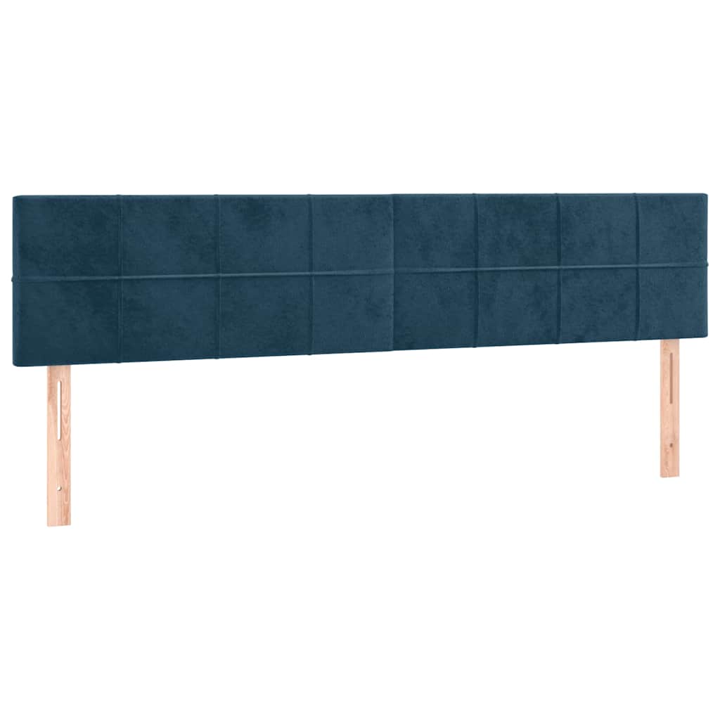 Vidaxl hoofdborden 2 st 80x5x78 88 cm fluweel donkerblauw