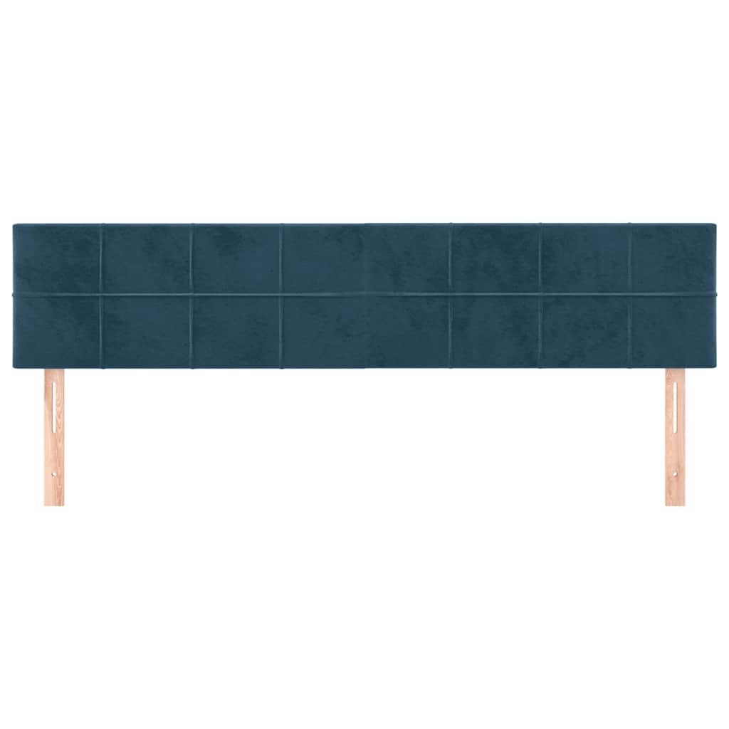 Vidaxl hoofdborden 2 st 80x5x78 88 cm fluweel donkerblauw
