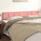 Vidaxl hoofdborden 2 st 80x5x78 88 cm fluweel roze