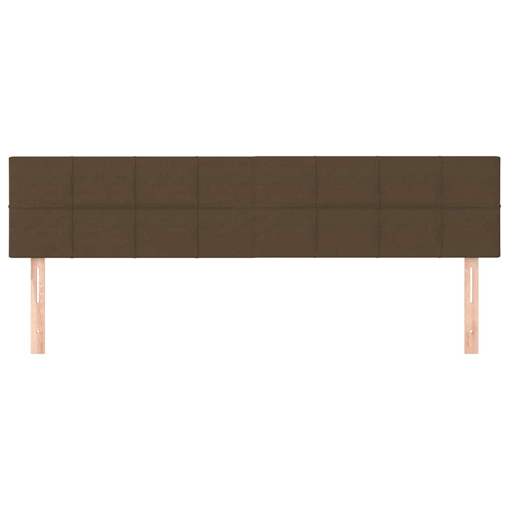 Vidaxl hoofdborden 2 st 90x5x78 88 cm stof donkerbruin
