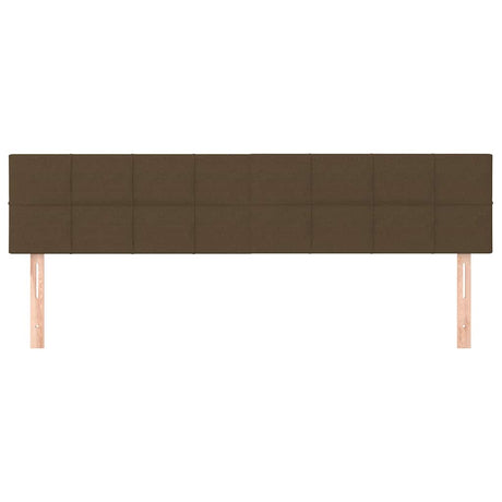 Vidaxl hoofdborden 180x5x78 88 cm stof donkerbruin