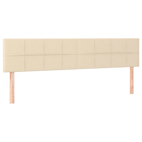 Vidaxl hoofdborden 180x5x78 88 cm stof crèmekleurig