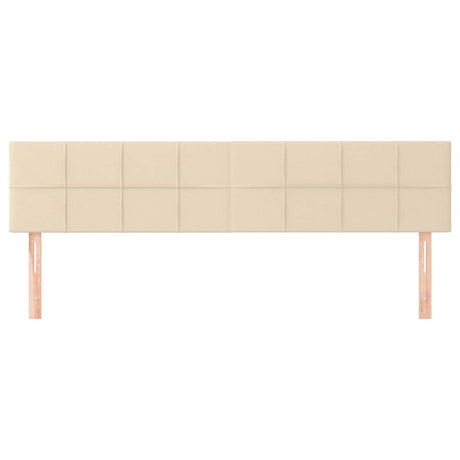 Vidaxl hoofdborden 180x5x78 88 cm stof crèmekleurig