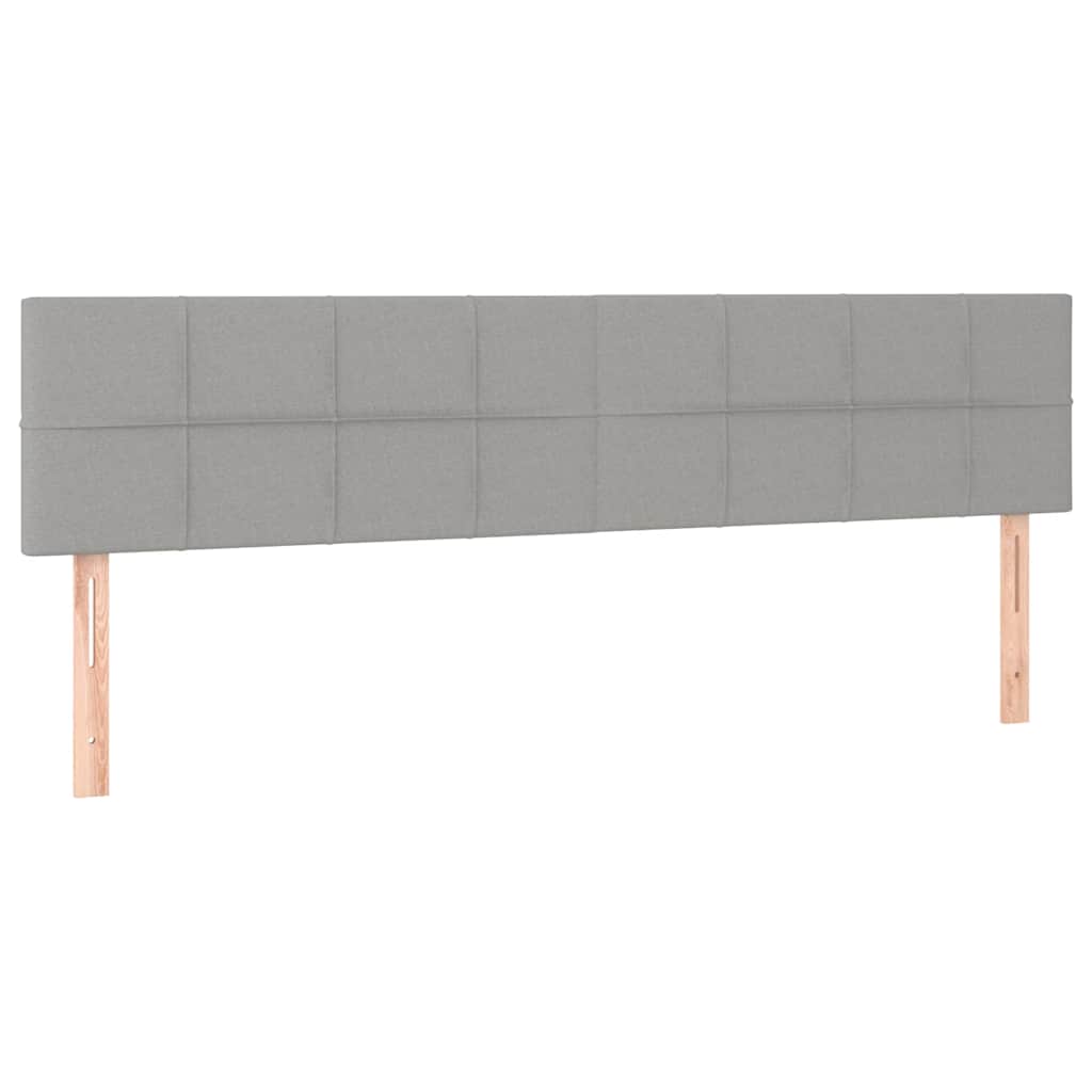 Vidaxl hoofdborden 2 st 100 x 5 x 78 88 cm stof lichtgrijs