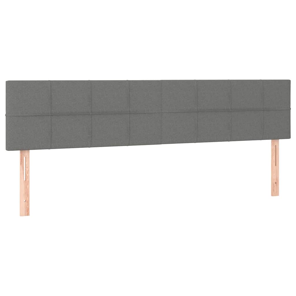 Vidaxl hoofdborden 2 st 100x5x78 88 cm stof donkergrijs