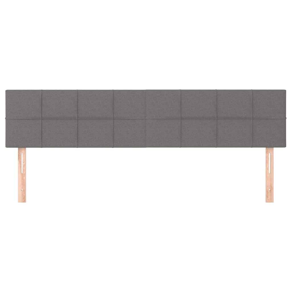 Vidaxl hoofdborden 2 st 100x5x78 88 cm stof donkergrijs