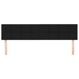 Vidaxl hoofdborden 2 st 100x5x78 88 cm stof zwart