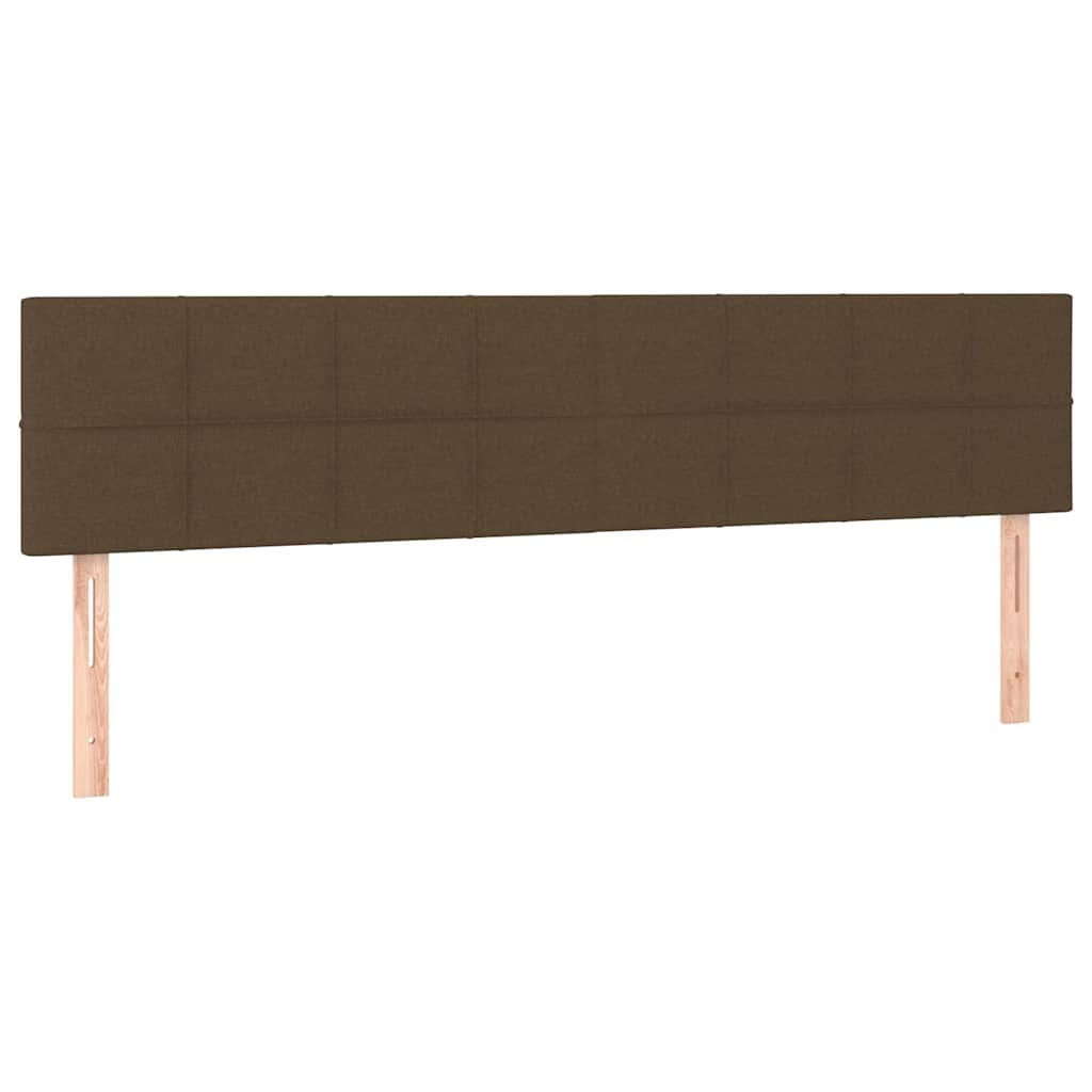 Vidaxl hoofdborden 2 st 100x5x78 88 cm stof donkerbruin