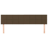 Vidaxl hoofdborden 2 st 100x5x78 88 cm stof donkerbruin