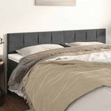 Vidaxl hoofdborden 2 st 100x5x78 88 cm fluweel donkergrijs