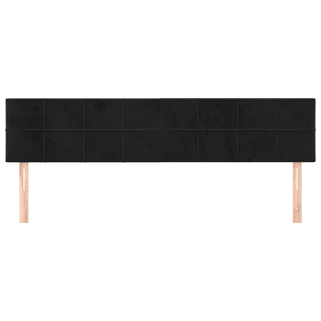 Vidaxl hoofdborden 2 st 100x5x78 88 cm fluweel zwart