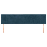Vidaxl hoofdborden 2 st 100x5x78 88 cm fluweel donkerblauw