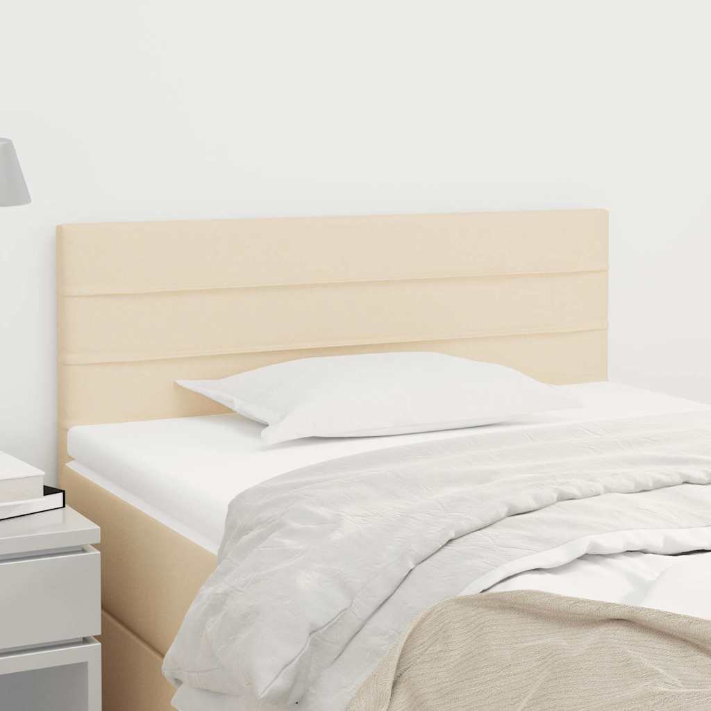 Vidaxl hoofdbord 90x5x78 88 cm stof crèmekleurig