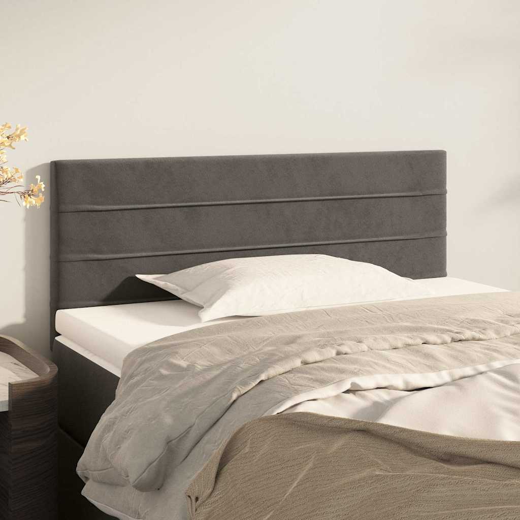 Vidaxl hoofdbord 90x5x78 88 cm fluweel donkergrijs