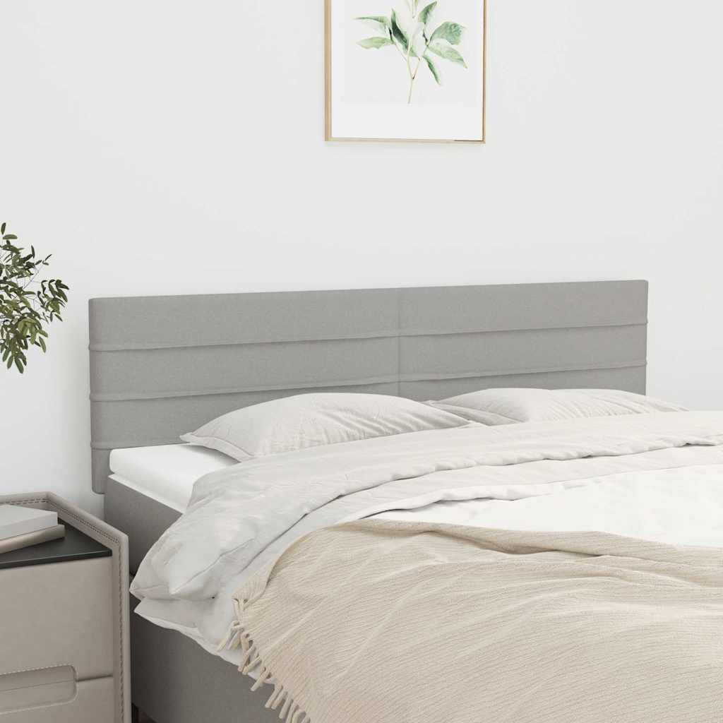 Vidaxl hoofdborden 2 st 72x5x78 88 cm stof lichtgrijs