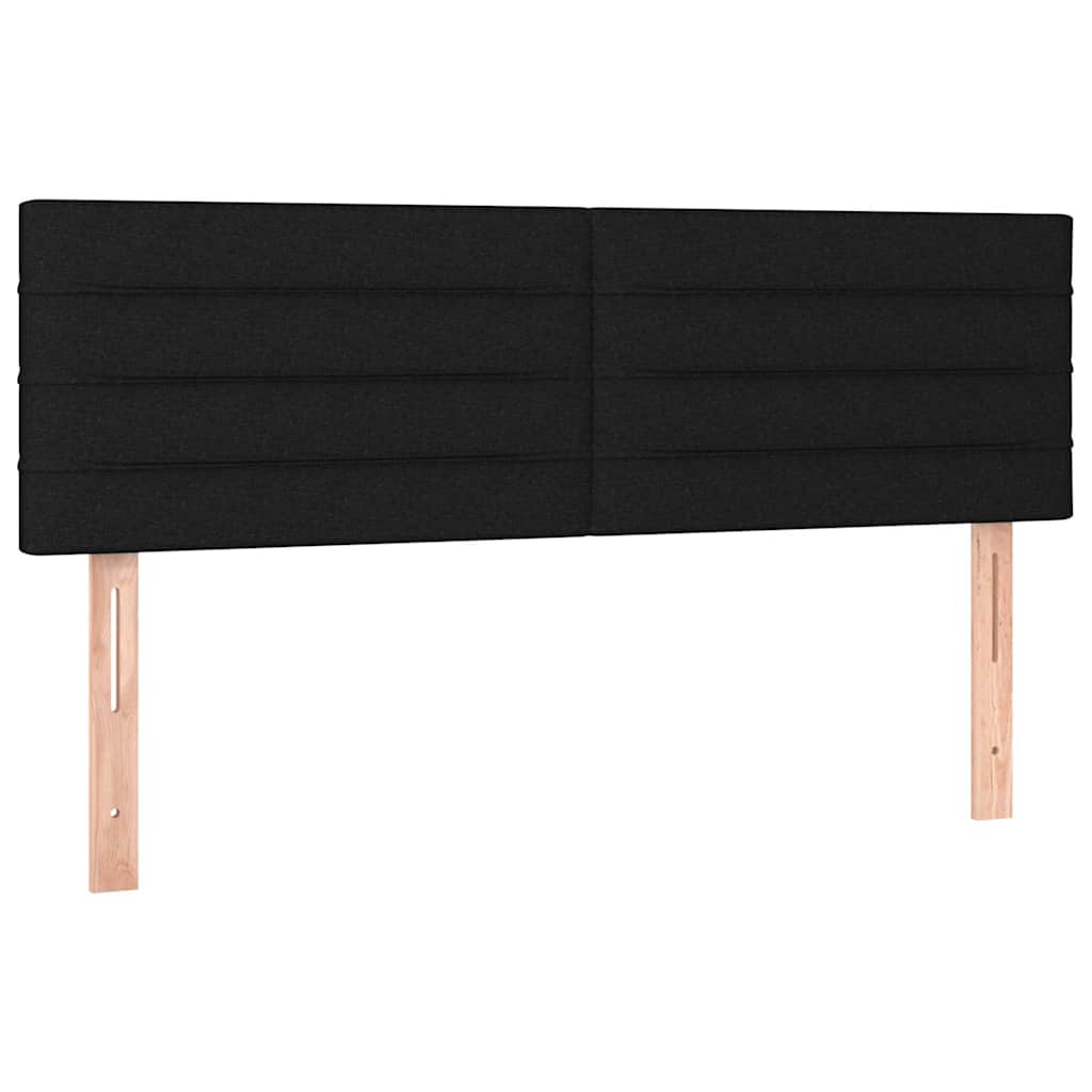 Vidaxl hoofdborden 2 st 72x5x78 88 cm stof zwart